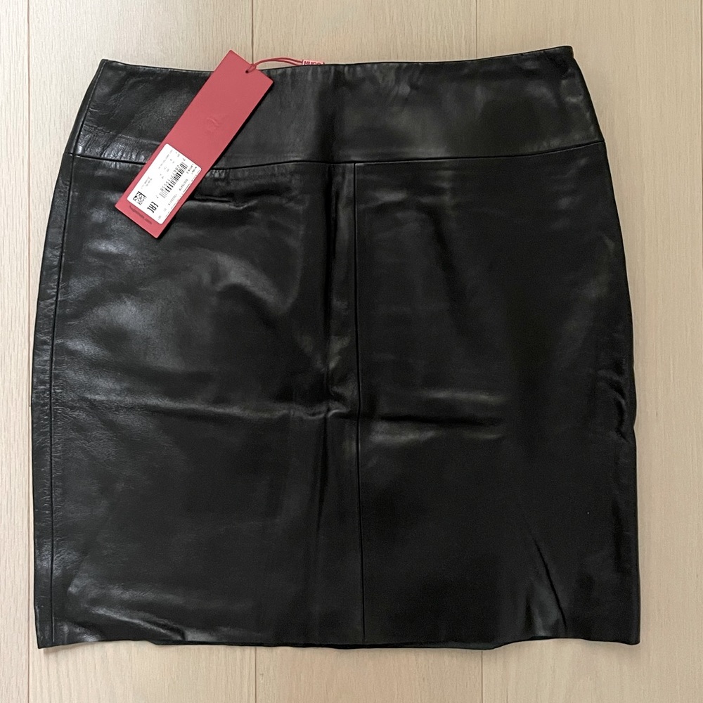 New Hugo Boss Womens Leather Skirt